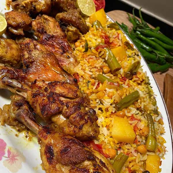 طرز تهیه کاری پلو با سبزیجات