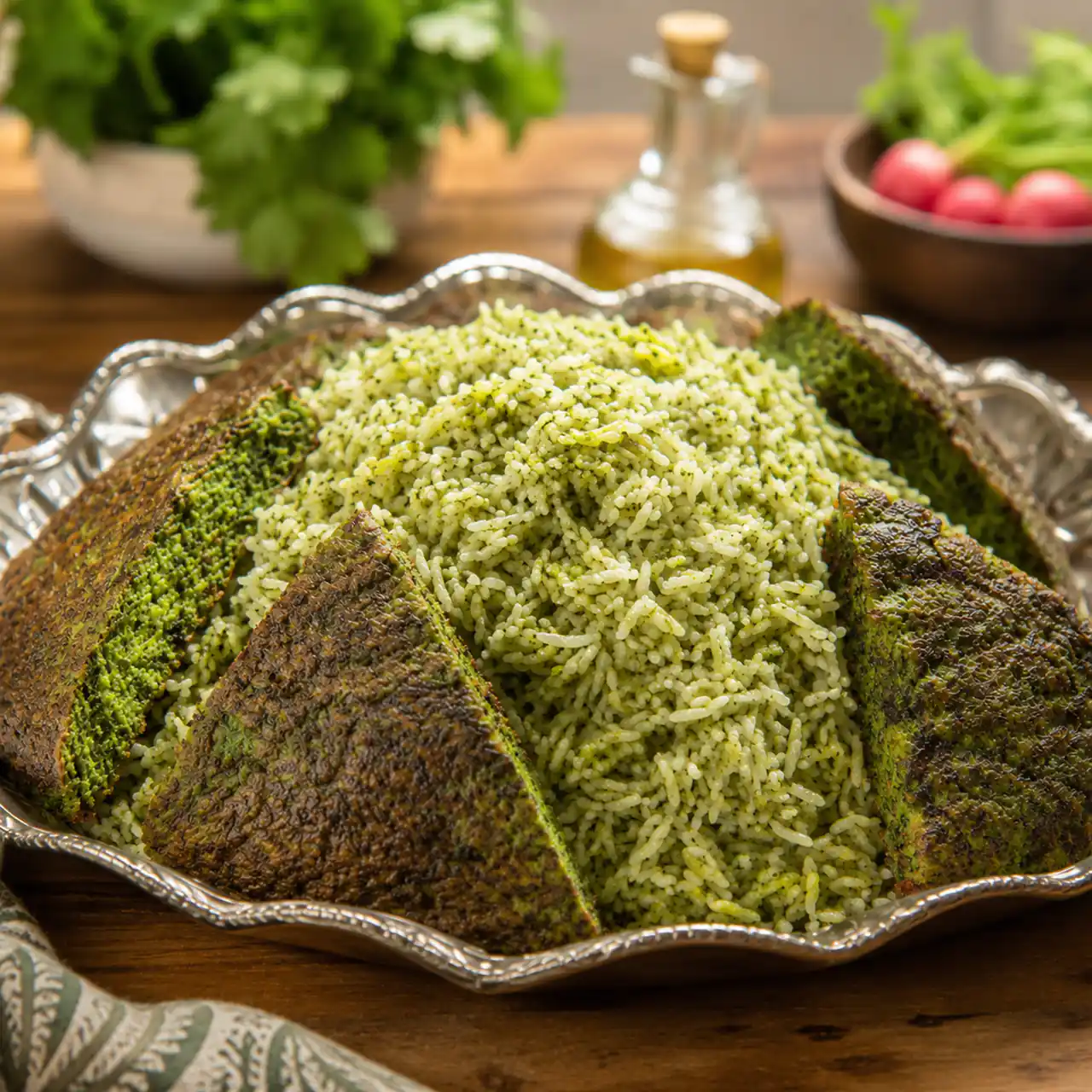 نکات مهم طرز تهیه سبزی پلو با کوکو سبزی