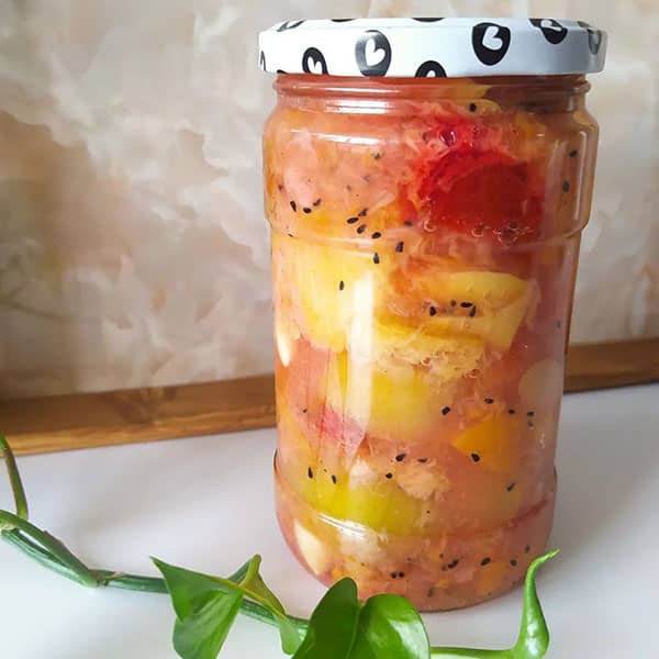 طرز تهیه ترشی میوه های تابستانی